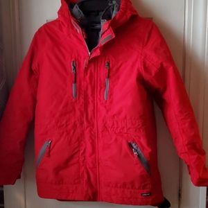 Land's End boys squall coat. Red. Size L 14-16